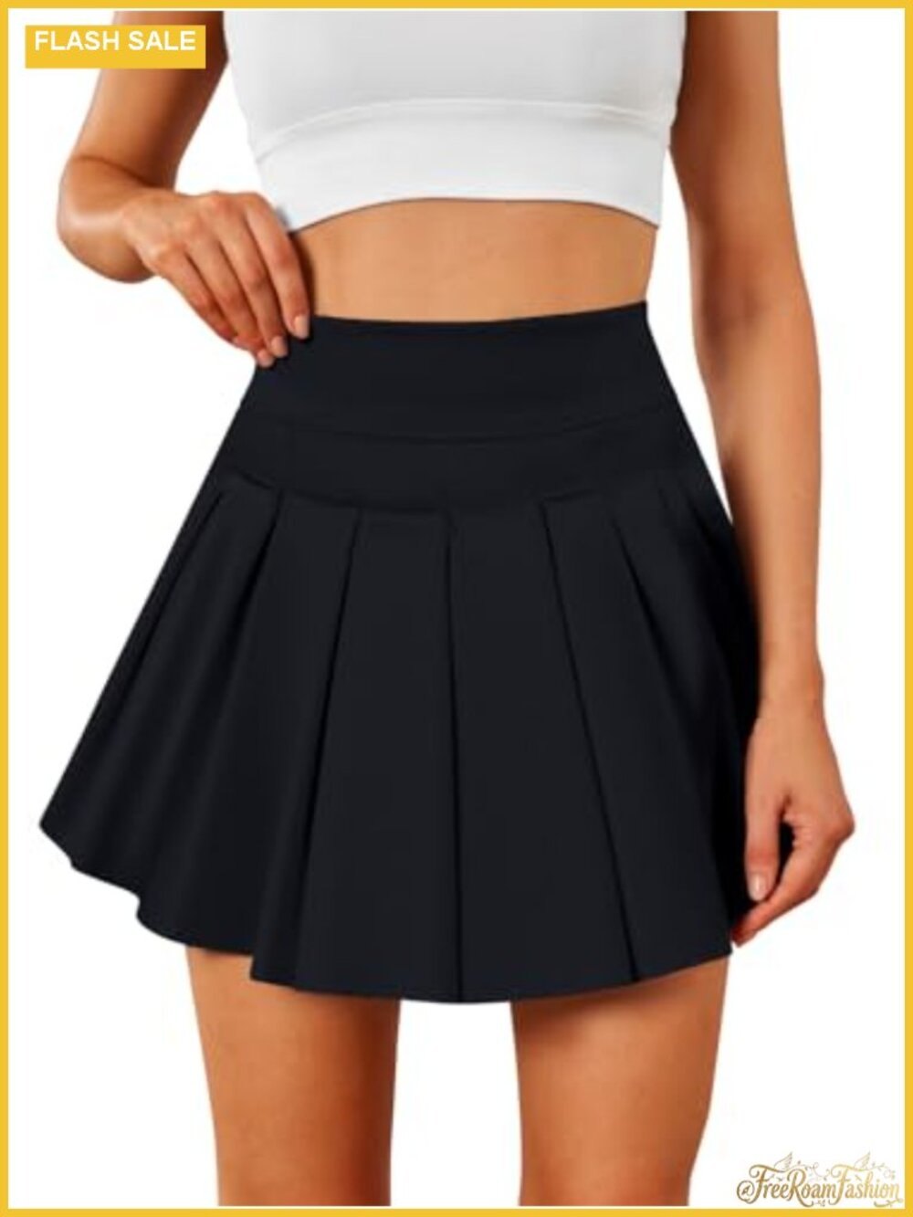 Women's Pleated Tennis Skort Athletic Skirt with Inner Shorts & Pockets